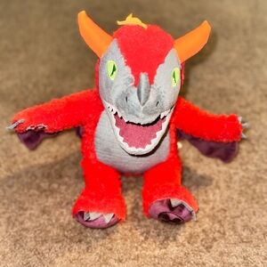 Build-A-Bear Fiery Red and Gray Dragon Plush - Magic quest